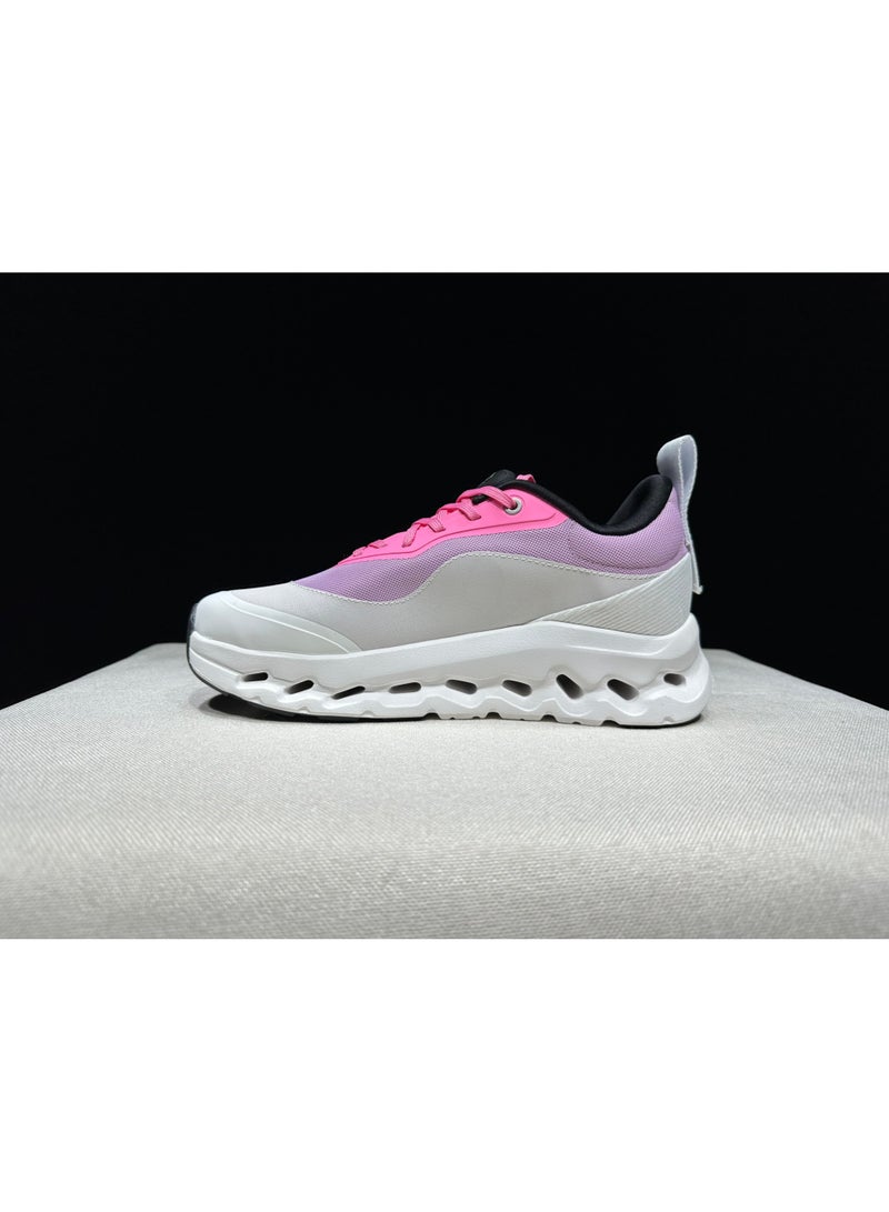 Women's Casual Running Shoes, White Pink Gradient Athletic Sneakers - Image 1