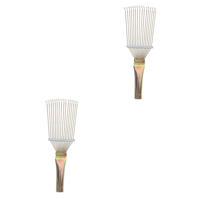 Horse Grooming Brush 2PCS Metal Comb for Cattle Sheep Shedding Hair Remover and Massaging Tool - Image 2