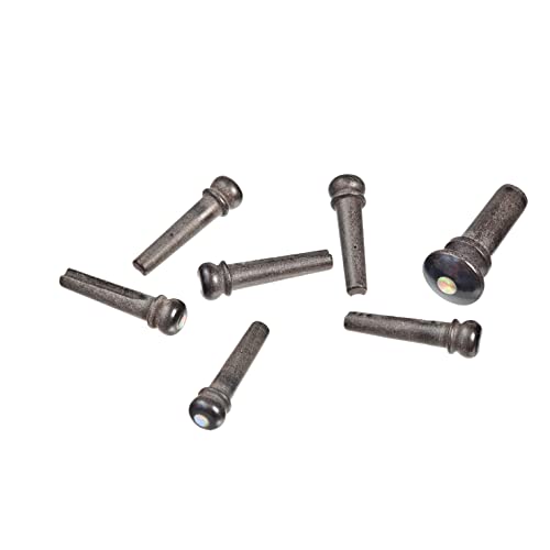 Planet Waves D'Addario Ebony Bridge Pins with End Pin Set, Abalone Inlay - Image 1