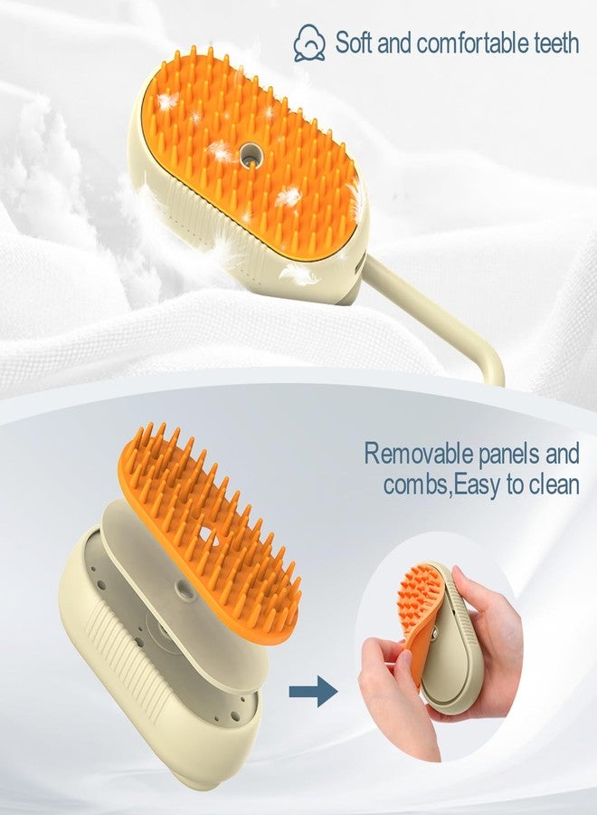 Ankilo Cat Hair Steam Brush for Shedding, Pet Hair Removal Comb with Water Tank, 3 In 1 Steam Cat Brush, USB Charging Port, with Removable Comb - Image 5