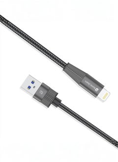 (SONIC JEEM USB-LIGHTNING 3.0A charging cable with smart chip 1.20 meters long black designed for-IPHONE-IPAD-IPOD (SJ101A