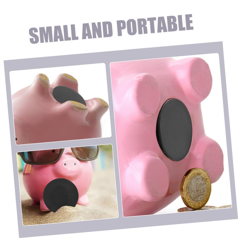Black Rubber Piggy Bank Stoppers 40Pcs Round Bottom Plugs for Coin Storage Money Boxes Easy Install Clean Size 3 80X3 80X0 60CM - Image 4