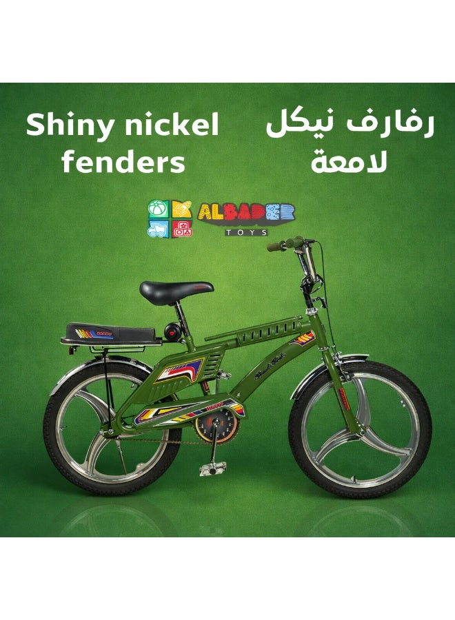 AL BADER Rambo Freestyle Bike Wide Wheels, 20-Inch Rambo Bicycle indonesian Design, Bike With Additional Seat & Adjustable Seat, Indonesian Rambo Classic Wheel Design With Nickel Fender - Image 3