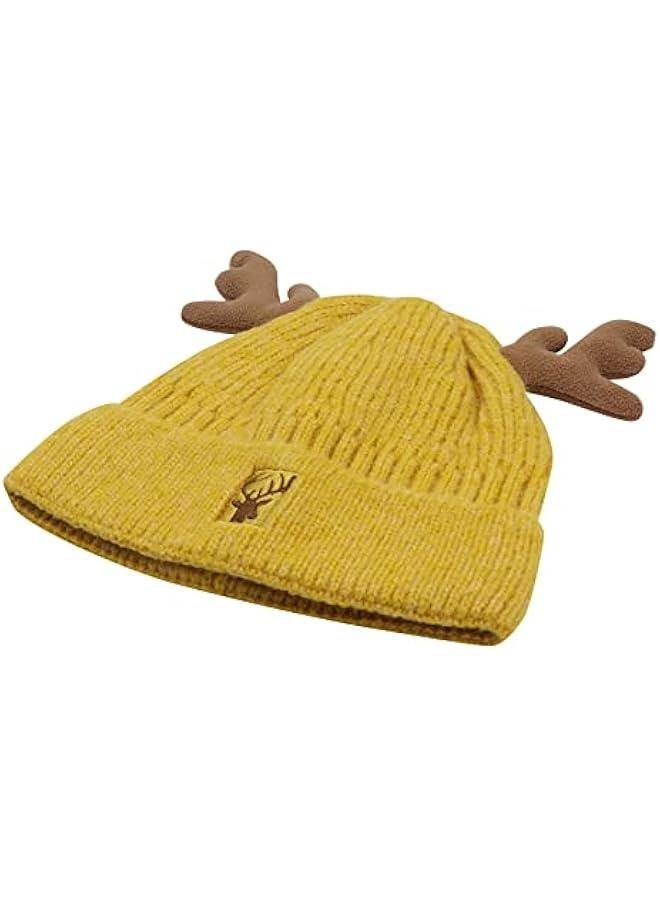 Cute Reindeer Moose Hat Winter Warm Knitted Beanie Cap  Antler Beanie Ski Skull Cap for Women Men - Image 5