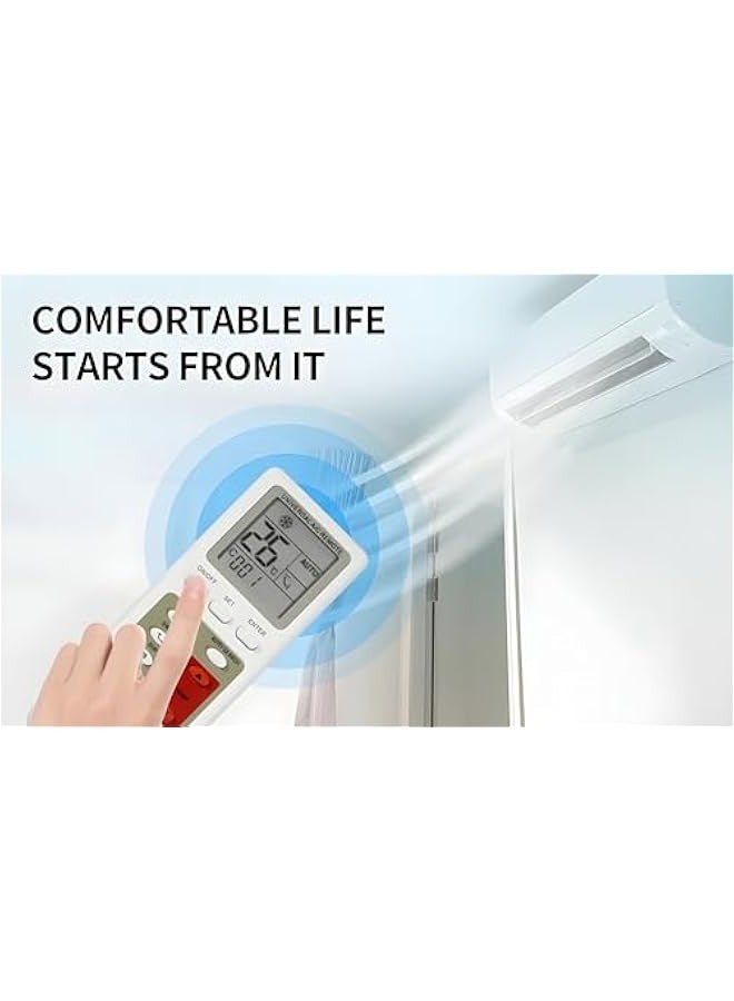 بيوينتي جهاز تحكم عن بعد عالمي لمكيف الهواء KT-109 II، سهل الإعداد، جهاز تحكم عن بعد لتكييف الهواء، لمكيف هواء، ابيض - Image 5