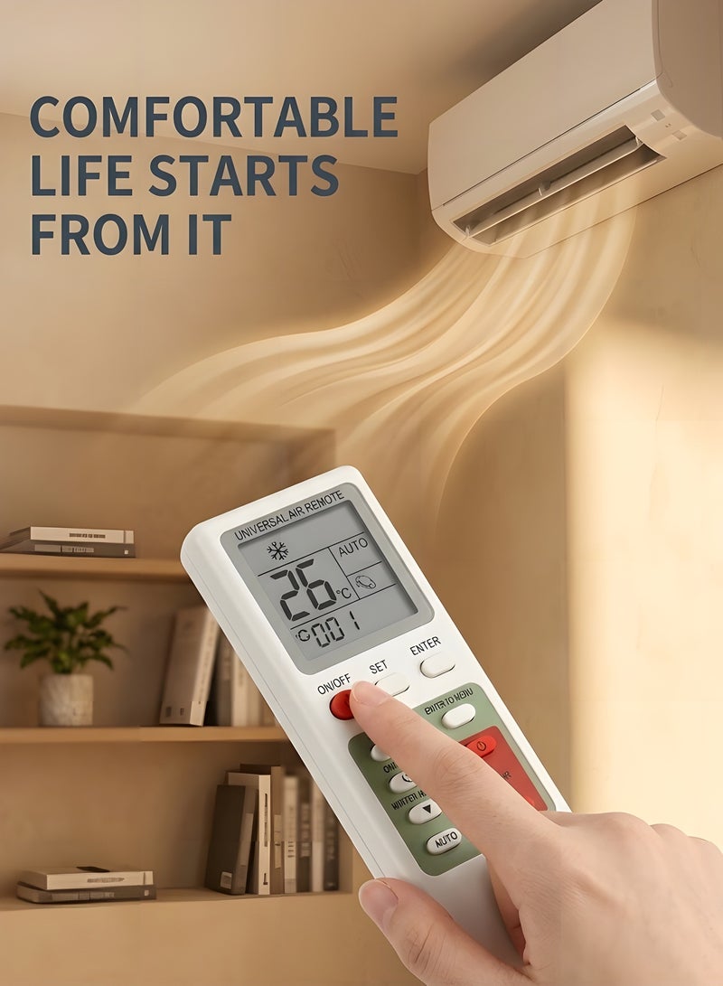 بيوينتي جهاز تحكم عن بعد عالمي لمكيف الهواء KT-109 II، سهل الإعداد، جهاز تحكم عن بعد لتكييف الهواء، لمكيف هواء، ابيض - Image 4