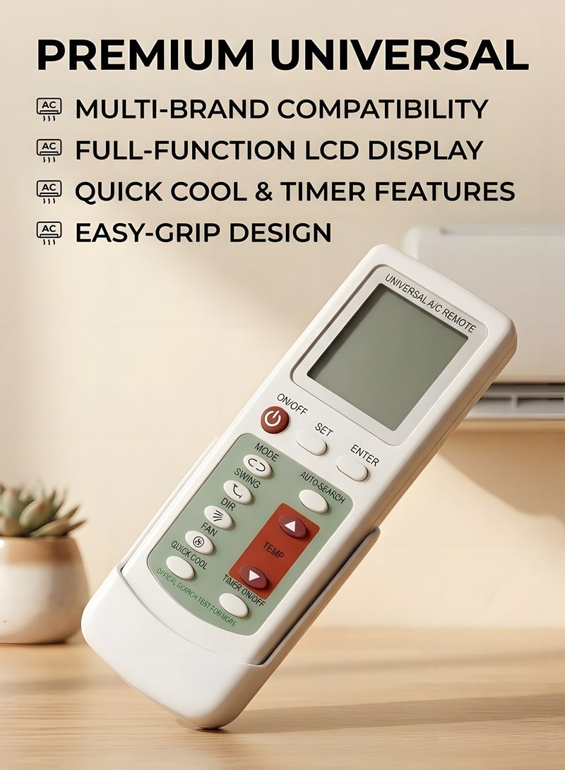 بيوينتي جهاز تحكم عن بعد عالمي لمكيف الهواء KT-109 II، سهل الإعداد، جهاز تحكم عن بعد لتكييف الهواء، لمكيف هواء، ابيض - Image 3