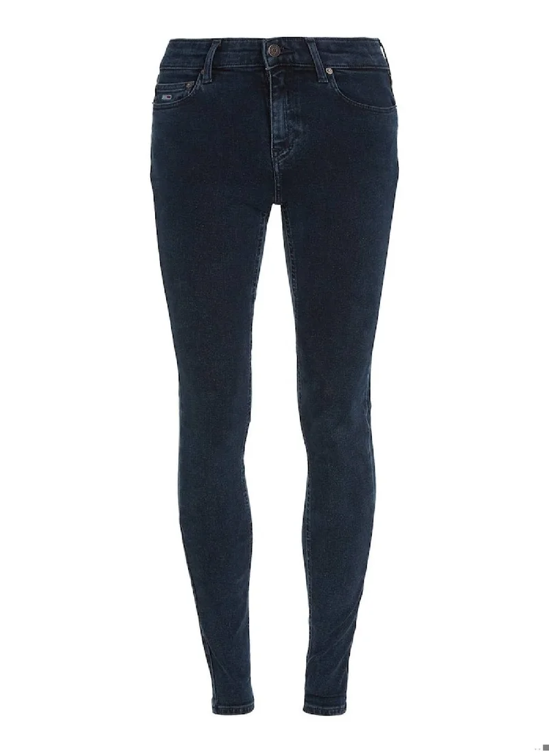 TOMMY JEANS Women's Nora Mid Rise Skinny Jeans, Navy