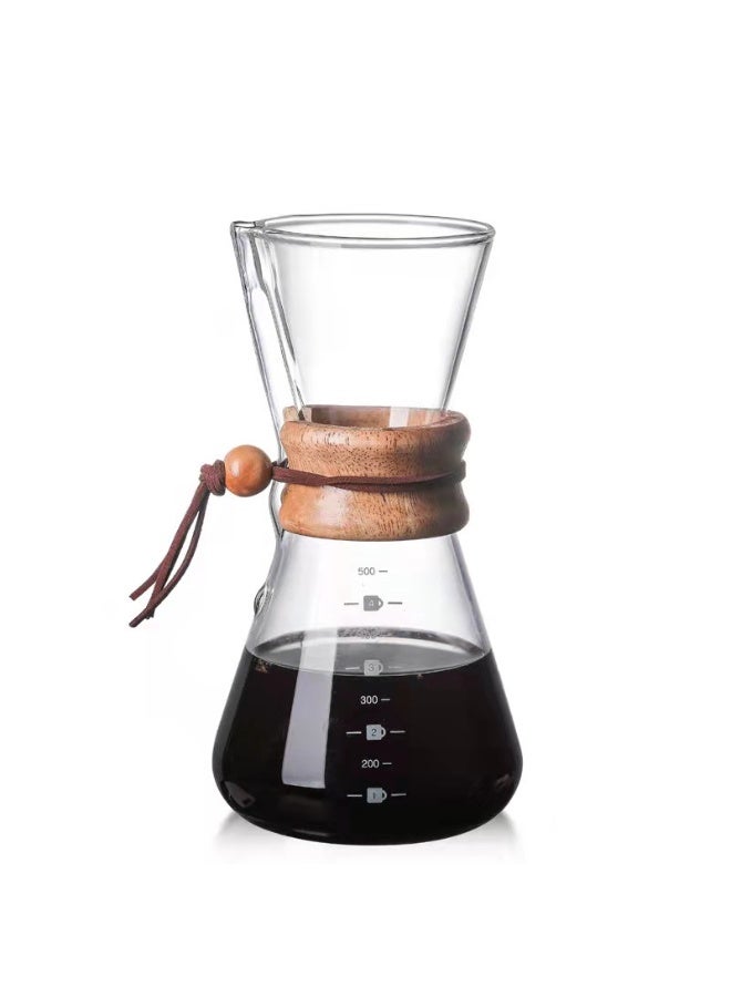 كيميكس كيكمس 600مل اداة تحضير القهوة مسكة خشبية - Image 1
