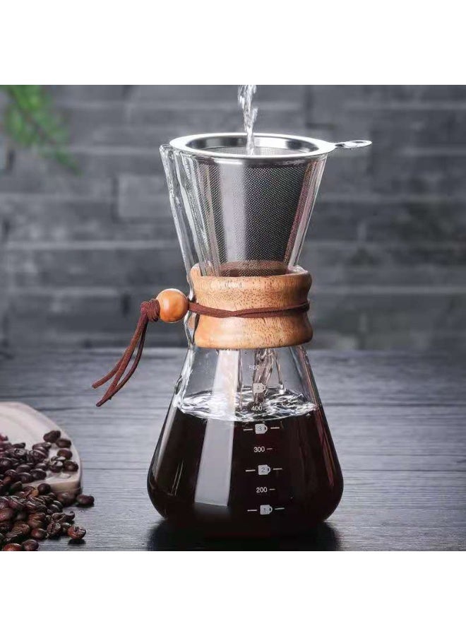 كيميكس كيكمس 600مل اداة تحضير القهوة مسكة خشبية - Image 3