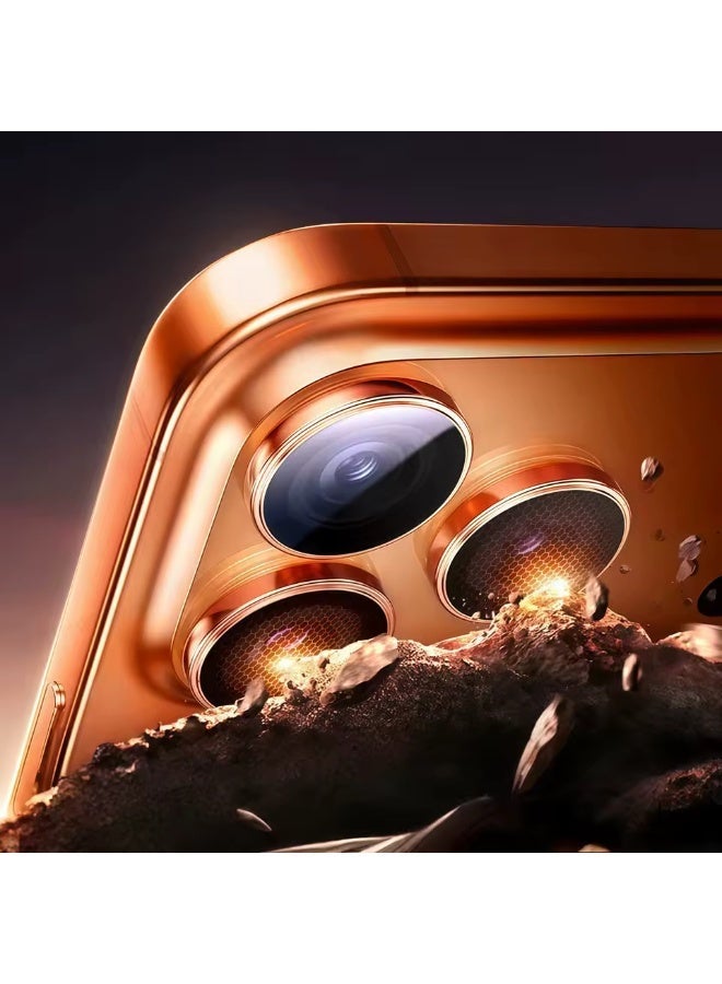 لنس اسكرينة حماية عدسات كاميرا iPhone 17 Pro Max – عدسات برتقالية أنيقة تحافظ على نقاء وجودة التصوير مع حماية فائقة لعدسات الكاميرا - Image 4