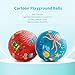 ZOOJOY Pack of 2 Cartoon Playground Balls Balls for Kids 3 85 Rubber Balls for Dodgeball NonSlip Rubber Bouncy Kickball Set Indoor Outdoor Game Toys for Boys Girls with Pump - Image 4