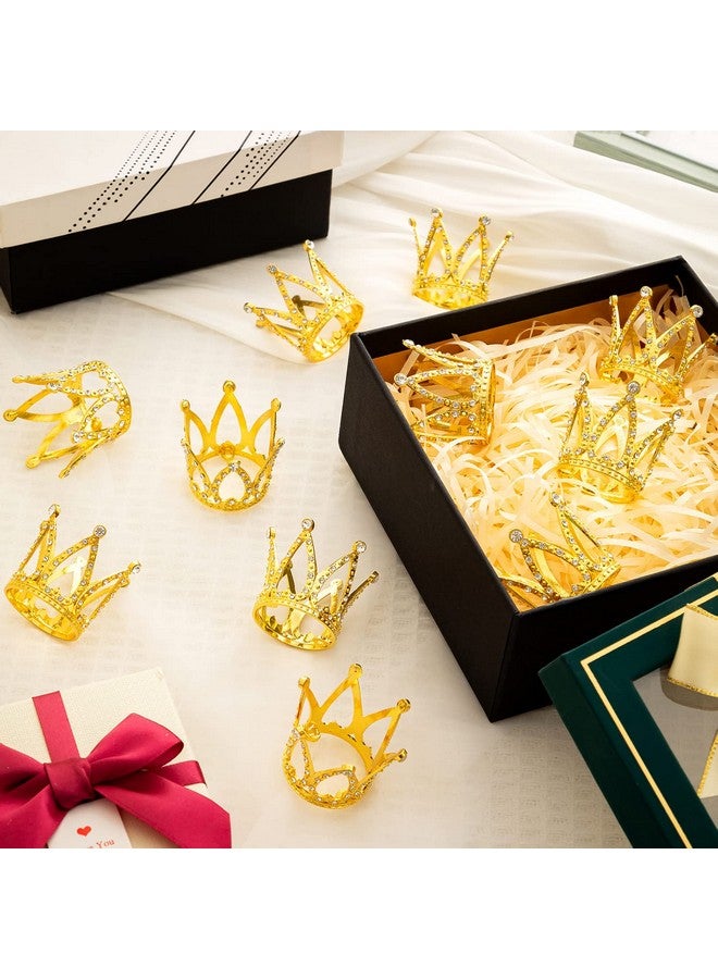 FFNIU 18 Pcs Crown Cake Topper, Mini Tiara Birthday Cake Toppers, Mini Crown for Flower Arrangements Women Lady Girl Wedding Baby Shower Birthday Party - Image 3