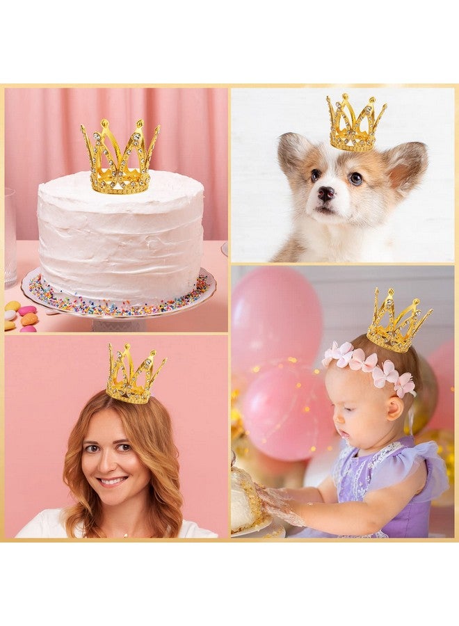 FFNIU 18 Pcs Crown Cake Topper, Mini Tiara Birthday Cake Toppers, Mini Crown for Flower Arrangements Women Lady Girl Wedding Baby Shower Birthday Party - Image 5