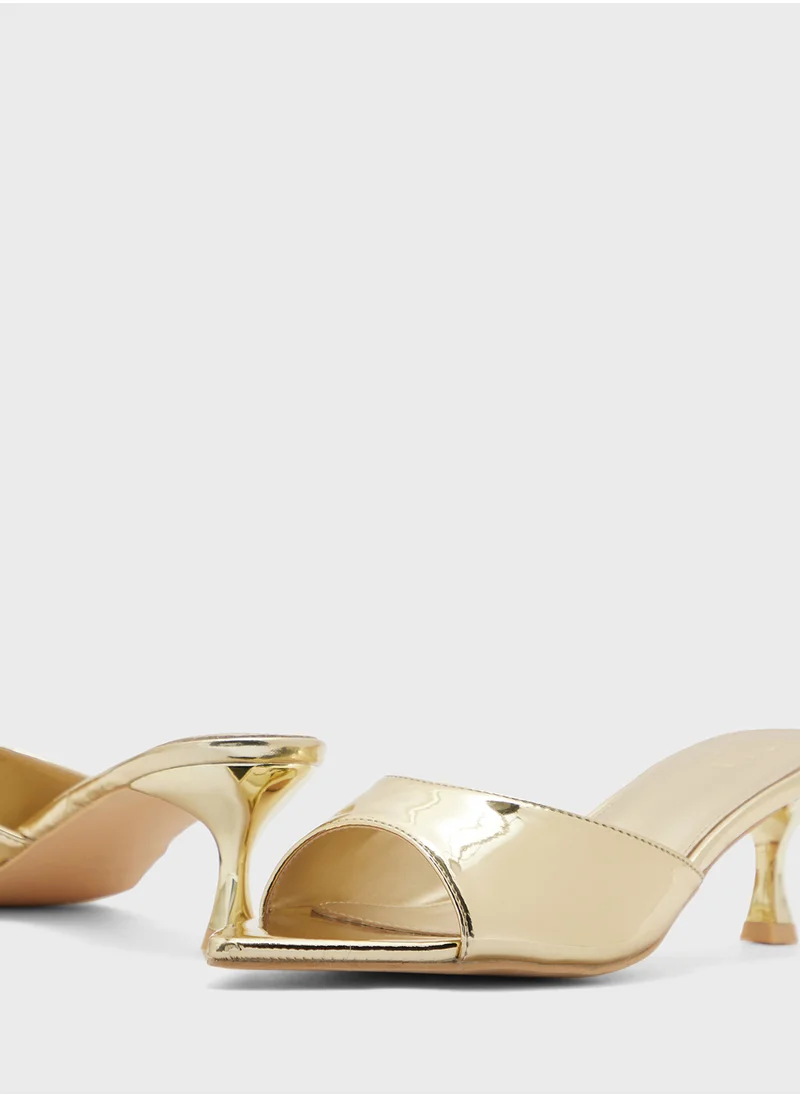 ELLA Pointed Toe Mule Heeled Sandal