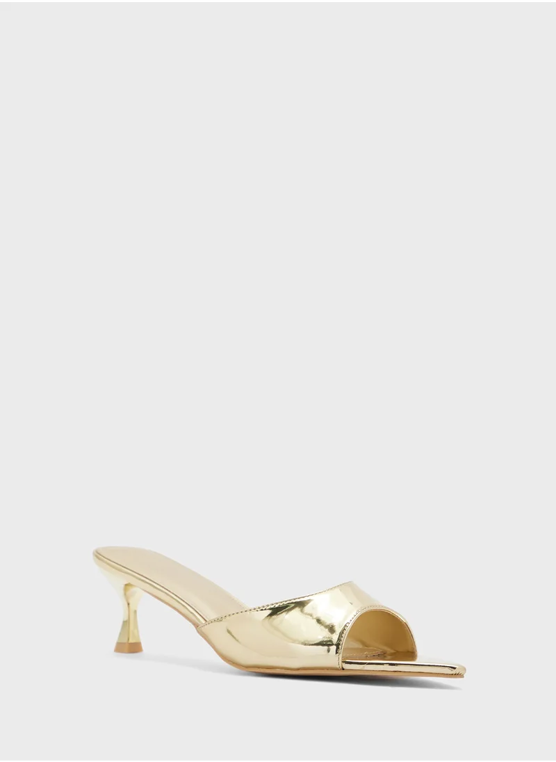 ELLA Pointed Toe Mule Heeled Sandal