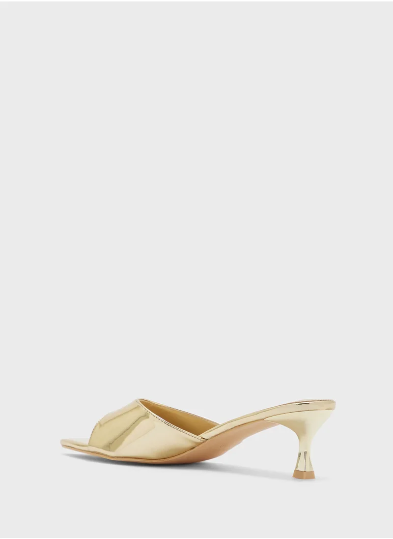 ELLA Pointed Toe Mule Heeled Sandal