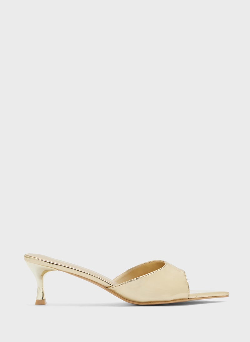 ELLA Pointed Toe Mule Heeled Sandal - Image 1