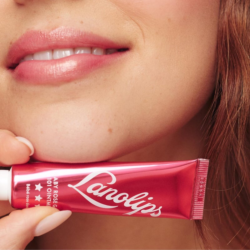 Lanolips Baby Rose Gold 101 Ointment - Tinted Balm for Lips and Cheeks - Moisturizing & Hydrating Balm with Dewy Rose Tints for a Natural Blush Look - Clean, Cruelty-Free (9g) - Image 4