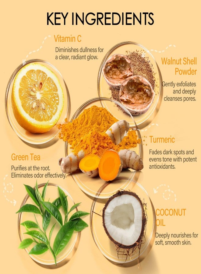 MOSRROU Underarm Detox Scrub for Armpit Detox with Turmeric Vitamin C Armpit Scrub for Odor Control Exfoliating dark underarms Deep Cleanse Dark Spots Even Skin Tone Moisturizes Women Men Whole Body - Image 3