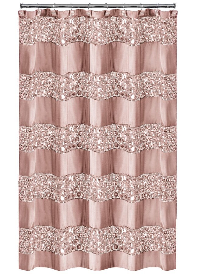 Popular Bath 885545 Sinatra Collection, Shower Curtain, Blush - Image 1