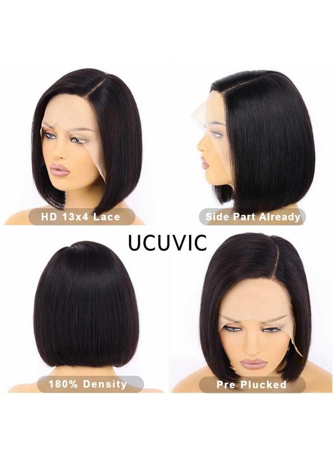 يوكوفيك باروكة شعر بشري من UCUVIC، مقاس 13×4 بوصة، مقدمة من الدانتيل عالي الدقة، باروكة شعر بشري بدون غراء، شعر بشري منتزع مسبقًا، كثافة 180%، 10 بوصات - Image 3