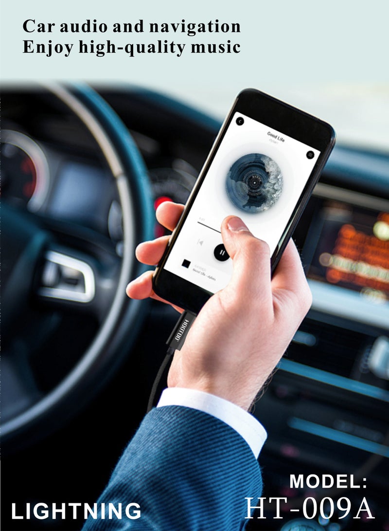 هوتو سلك مسجل ايفون الى Aux اصلي، كيبل توصيل الجوال بمسجل السيارة قوي مصنوع من القماش، نقل واضح لصوت توصيل الجوال بمسجل السيارة قوي مصنوع من القماش، نقل واضح لصوت كيبل مسجل كيبل اوكس كابل صوت كيبل صوت لايفون كابل سماعه ايفون وصلة بمنفذ سماعه لمنفذ ايفون كابل سماعه الراس للهاتف كيبل سماعه كابل سماعات كيبل سماعة سلك اوكس سلك سماعه سلك سماعة سوني سلك سماعه طويل سلك سماعه قيمنق - Image 3