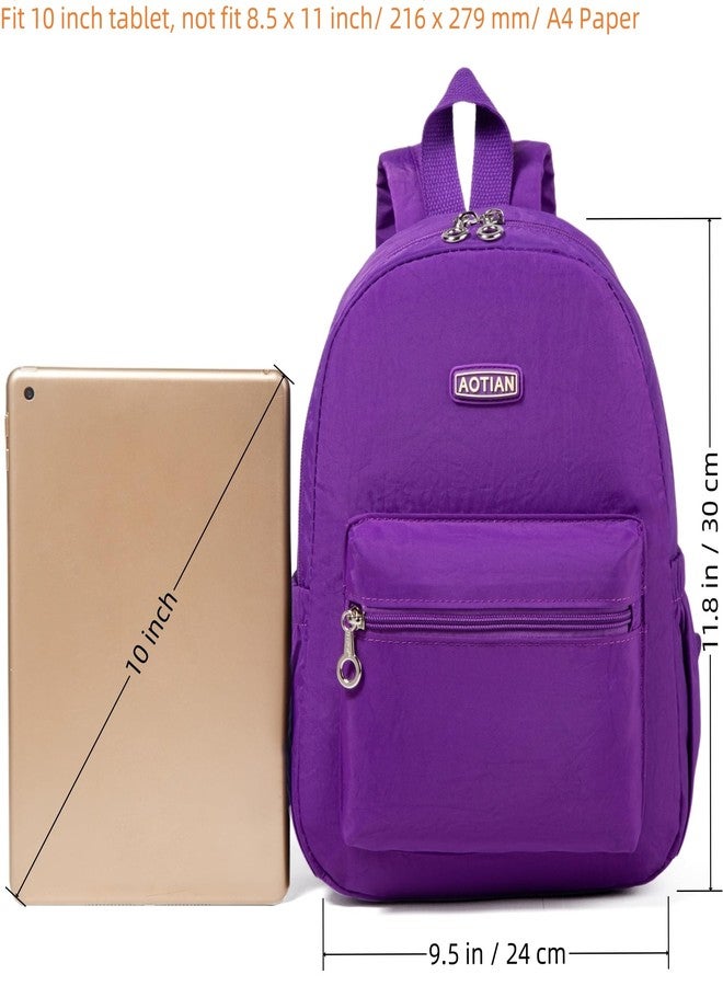 AOTIAN Women's Mini Compact Backpack Lightweight and Minimalist Leisure Backpacks 7 Litres, Dark purple, Mini, Daypack Backpacks - Image 3