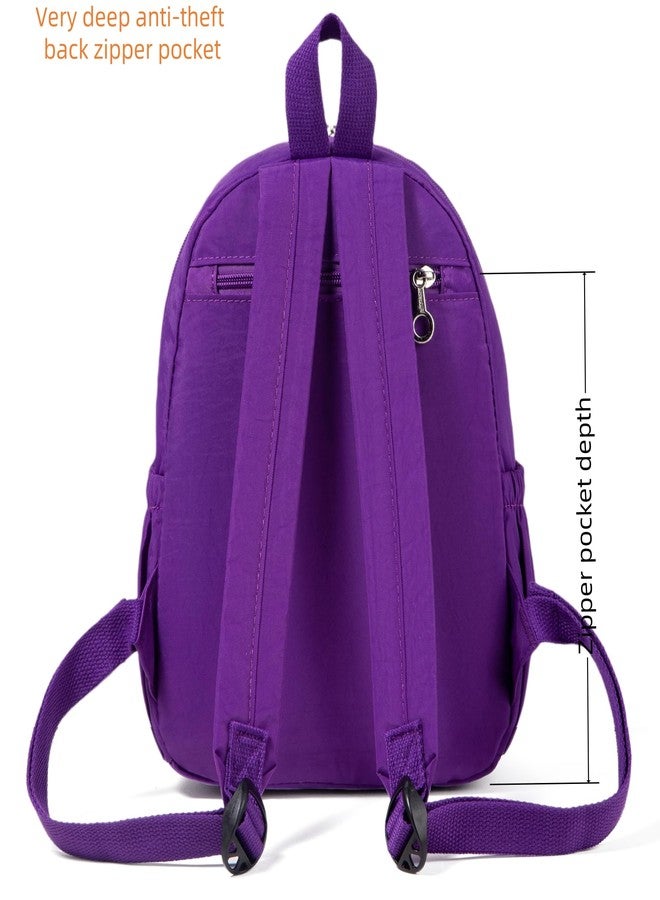 AOTIAN Women's Mini Compact Backpack Lightweight and Minimalist Leisure Backpacks 7 Litres, Dark purple, Mini, Daypack Backpacks - Image 4