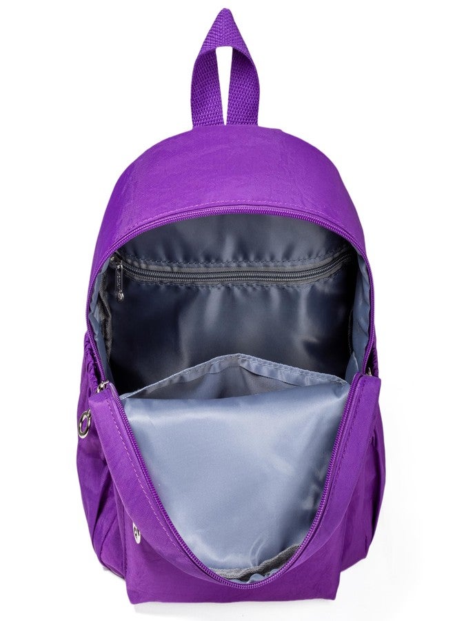 AOTIAN Women's Mini Compact Backpack Lightweight and Minimalist Leisure Backpacks 7 Litres, Dark purple, Mini, Daypack Backpacks - Image 5