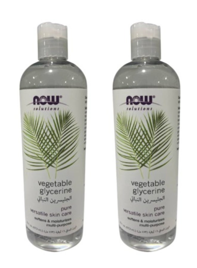now 2pcs Glycerin Vegetable Oil 100% Pure Versatile Skin Care 473   Ml - Image 1