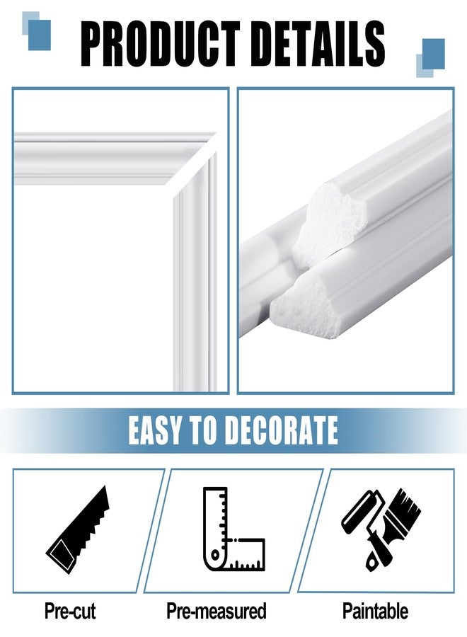 Pangda Peel and Stick Wall Molding Kit, 3D Premade Accent Molding Wainscoting Panel for Interior Wall Moulding Decor, Ready to Assemble Wainscoting Accent Panel(3 Set,24x96 in+48x96 in+24x96 in) - Image 5