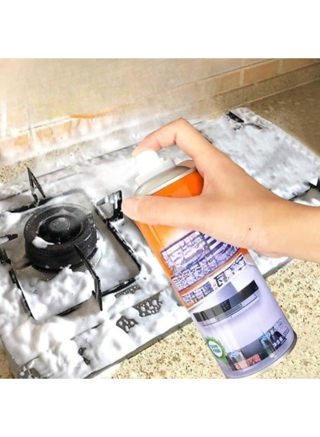 Spray Kitchen Cleaner  for Stove and Metal Kitchen Surface Cleaning - Foam spray for kitchen cleaning of stoves, chimneys, gas cooktops, and surfaces. Removes oil and grease stains. Non-toxic and non-flammable degreaser spray for cleaning kitchens, chimneys, ovens, grills, tiles, and sink surfaces. - Image 1