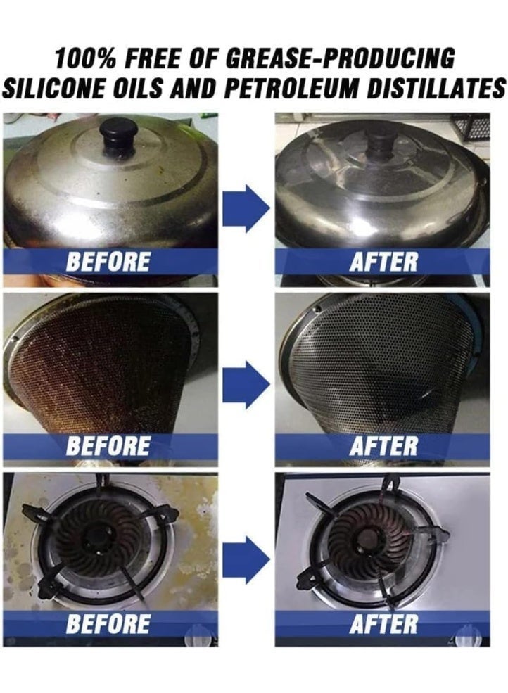 Spray Kitchen Cleaner  for Stove and Metal Kitchen Surface Cleaning - Foam spray for kitchen cleaning of stoves, chimneys, gas cooktops, and surfaces. Removes oil and grease stains. Non-toxic and non-flammable degreaser spray for cleaning kitchens, chimneys, ovens, grills, tiles, and sink surfaces. - Image 2