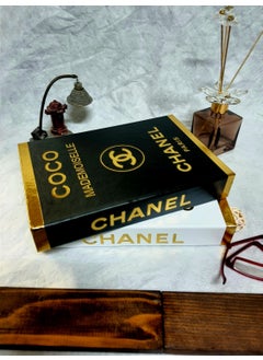 Set of 2 Chanel Black&white&gold Set Decorative Book Box Set - pzsku/Z72D50032815A7A114BADZ/45/_/1725613460/28f40e59-d9fb-47c2-bfb6-e45c20057851