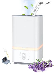 DUKASOU 5L Humidifiers for Bedroom Large Room & Essential Oil Diffuser, Ultrasonic Top Fill Cool Mist Humidifiers for Baby, with Timer and Night Light, Smart Humidistat Control, Quiet, White  - Image 1