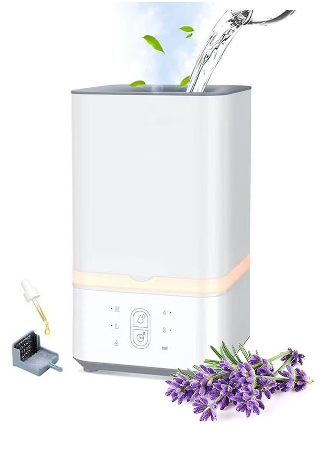 DUKASOU 5L Humidifiers for Bedroom Large Room & Essential Oil Diffuser, Ultrasonic Top Fill Cool Mist Humidifiers for Baby, with Timer and Night Light, Smart Humidistat Control, Quiet, White  - Image 1