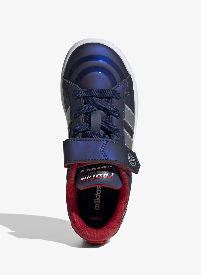Adidas DKBLUE/MSILVE/BETSCA Kids Grand Court Capt America El  | Best Price UAE