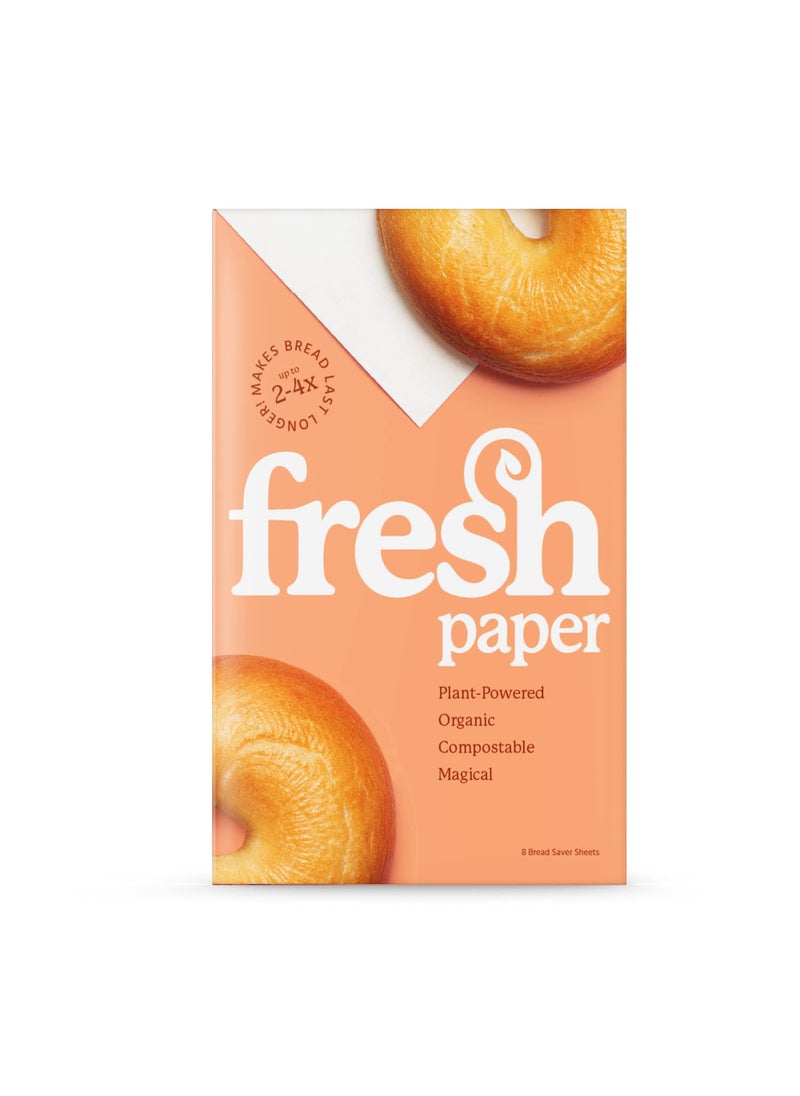 THE FRESHGLOW CO FRESHPAPER Keep Baked Goods Fresh 8 Reusable Food Saver Sheets for Bread Bagels Muffins Cookie Storage Healthy Meal Prep BPA Free 1 8 Sheet Packs Made in The USA 