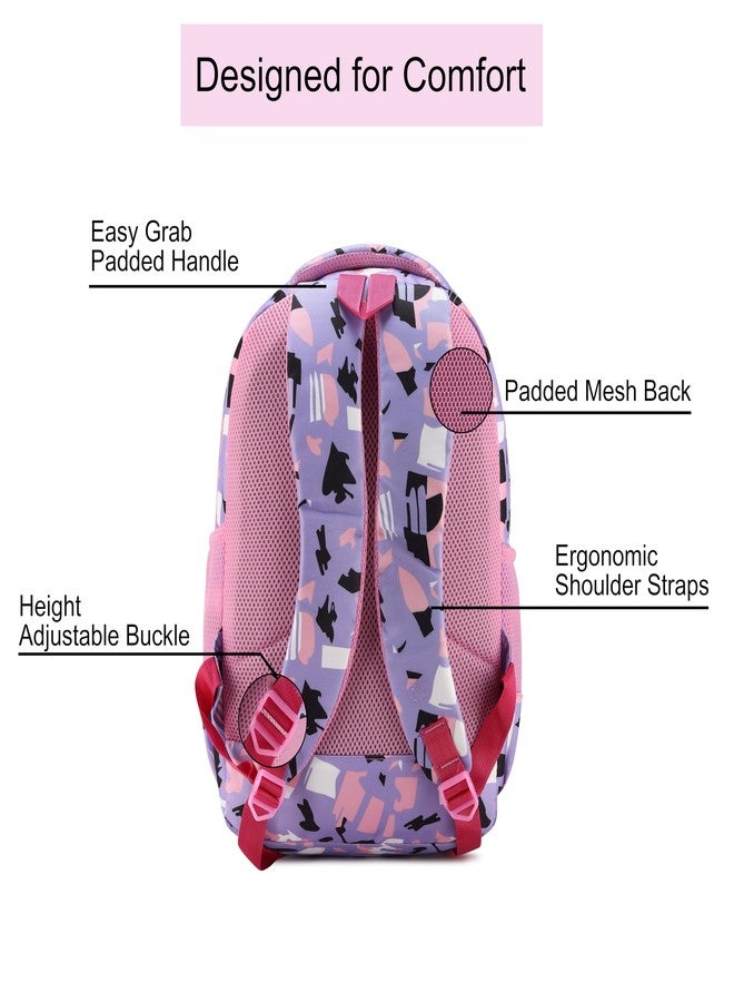 CLUCI 30Litre School Bag Water-Resistant Laptop& Travel Backpack - Unisex Large 19 Inches Multipurpose Travel Backpack for Boys & Girls - Ideal for College and School and office Use (Purple.) - Image 3