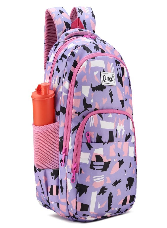 CLUCI 30Litre School Bag Water-Resistant Laptop& Travel Backpack - Unisex Large 19 Inches Multipurpose Travel Backpack for Boys & Girls - Ideal for College and School and office Use (Purple.) - Image 2