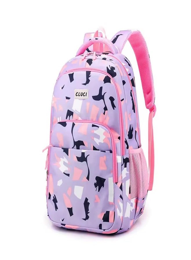 CLUCI 30Litre School Bag Water-Resistant Laptop& Travel Backpack - Unisex Large 19 Inches Multipurpose Travel Backpack for Boys & Girls - Ideal for College and School and office Use (Purple.) - Image 1