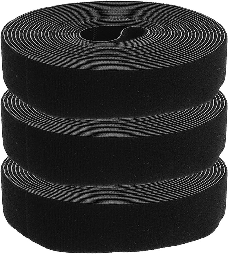 3 Rolls Hook and Loop Patch 16.4ft x 1in, Fastener Tape for Electric Wires & Data Cable Organization, Length Flexible Solution for Supporting Plants, Vines, Flowers - Image 1