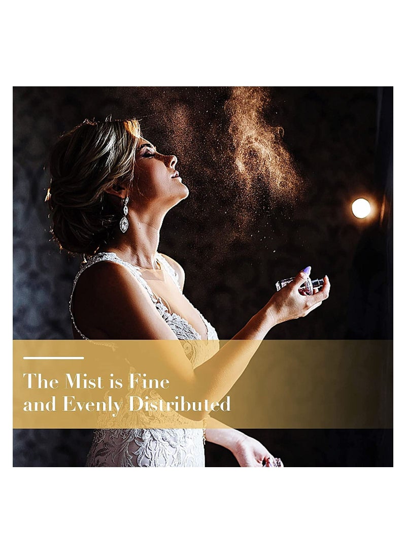 SYOSI زجاجة رذاذ زجاجية للعطور للسفر، قطعتان من رذاذ عطر الأناناس القابل لإعادة التعبئة، شبكات مربعة قابلة للحمل، زجاجة عطر زجاجية فارغة قابلة لإعادة الملء للسفر، زجاجة عطر للسفر (50 مل) - Image 2