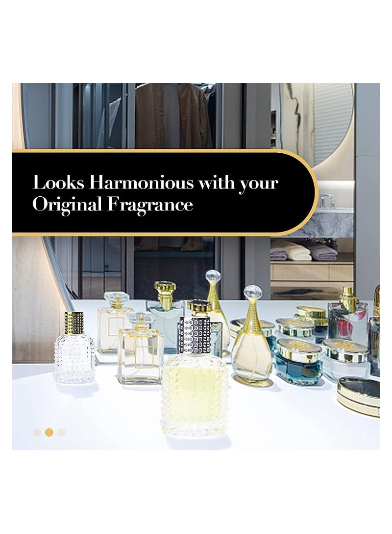 SYOSI زجاجة رذاذ زجاجية للعطور للسفر، قطعتان من رذاذ عطر الأناناس القابل لإعادة التعبئة، شبكات مربعة قابلة للحمل، زجاجة عطر زجاجية فارغة قابلة لإعادة الملء للسفر، زجاجة عطر للسفر (50 مل) - Image 4