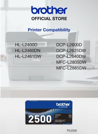 خرطوشة حبر أسود TN-2500 سعة 1200 صفحة لطابعة HL-L2460DN - view 3