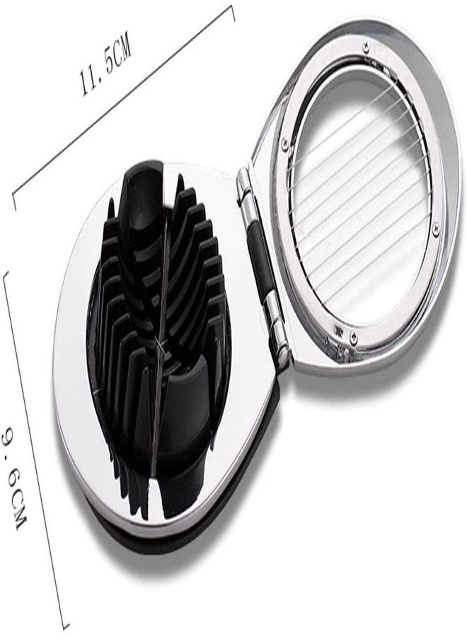 OlBuWa Egg Slicer Egg Cutter Egg Wedger For Hard Boiled Eggs,Stainless Steel Wire with 3 Slicing Styles Silver&Black - Image 3