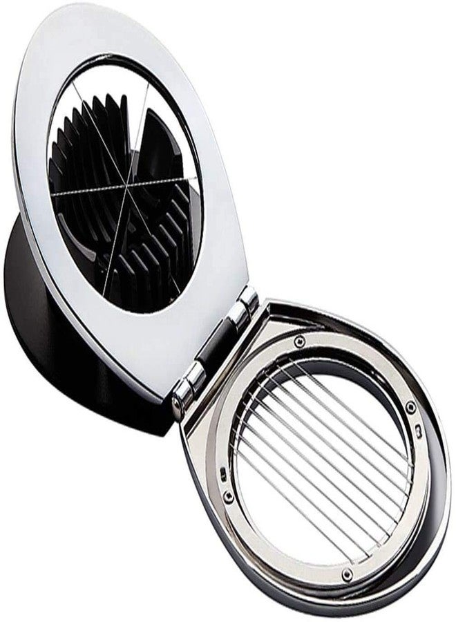 OlBuWa Egg Slicer Egg Cutter Egg Wedger For Hard Boiled Eggs,Stainless Steel Wire with 3 Slicing Styles Silver&Black - Image 2