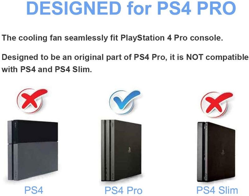 مروحة تبريد Linkhood لجهاز PS4 PRO، مبرد خارجي USB بـ 5 مراوح وتحكم في درجة الحرارة بواسطة نظام توربو، مخصصة لوحدة ألعاب Sony PlayStation Pro - Image 5