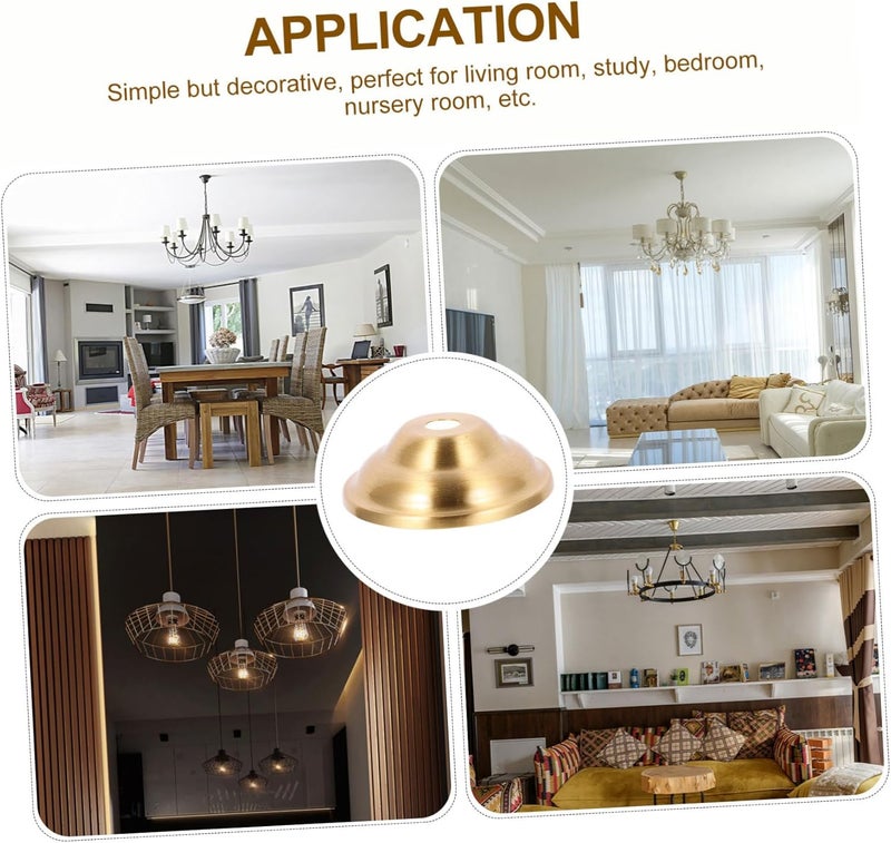 Healifty Brass Ceiling Light Holder Base Retro Metal Lamp Finial for DIY Lighting Compatible Lampshades Easy to Install Light Fixture - Image 5